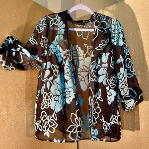 ALEX EVENING Jacket BurnOut Black/Teal Size 1X EPO